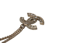 Load image into Gallery viewer, CHANEL シャネル ココマーク ネックレス アクセサリー スクエアラインストーン ラウンドストーン GP ゴールド 美品 中古 4c070359
