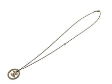 Load image into Gallery viewer, CHANEL シャネル ネックレス ココマーク サークルスウィング アクセサリー GP ラインストーン ゴールド 美品 中古 4c070365