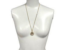 Load image into Gallery viewer, CHANEL シャネル ネックレス ココマーク サークルスウィング アクセサリー GP ラインストーン ゴールド 美品 中古 4c070365