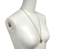 Load image into Gallery viewer, CHANEL シャネル ネックレス ココマーク サークルスウィング アクセサリー GP ラインストーン ゴールド 美品 中古 4c070365