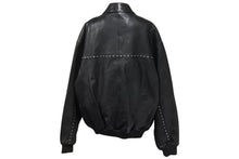画像をギャラリービューアに読み込む, pellepelle ペレペレ レザージャケット ビックシルエット スタッズ ナイロン レザー ブラック 美品 中古 4c070376