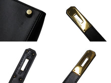 画像をギャラリービューアに読み込む, 新品同様 HERMES エルメス ケリー28 外縫い ブラック ◻︎D刻印 カーフスキン ゴールド金具 V金具 ハンドバッグ 中古 4c070377