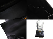 画像をギャラリービューアに読み込む, 新品同様 HERMES エルメス ケリー28 外縫い ブラック ◻︎D刻印 カーフスキン ゴールド金具 V金具 ハンドバッグ 中古 4c070377