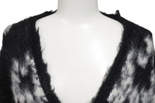 画像をギャラリービューアに読み込む, 新品未使用 SAINT Mxxxxxx × DENIM TEARS セントマイケル モヘア カーディガン ブラック ホワイト SMYS10000C50 中古 4c070381