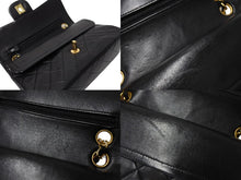画像をギャラリービューアに読み込む, CHANEL シャネル マトラッセ23 Wフラップ チェーン ショルダーバッグ ラムスキン 1番台 ブラック ゴールド金具 美品 中古 4c070383