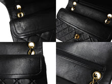 画像をギャラリービューアに読み込む, CHANEL シャネル マトラッセ23 Wフラップ チェーン ショルダーバッグ ラムスキン 1番台 ブラック ゴールド金具 美品 中古 4c070383
