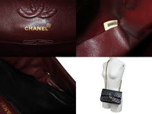 画像をギャラリービューアに読み込む, CHANEL シャネル マトラッセ23 Wフラップ チェーン ショルダーバッグ ラムスキン 1番台 ブラック ゴールド金具 美品 中古 4c070383
