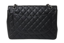 画像をギャラリービューアに読み込む, 極美品 CHANEL シャネル デカマトラッセ33 Wフラップ Wチェーン ショルダーバッグ 15番台 キャビアスキン ブラック シルバー金具 中古 4c070386
