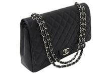 画像をギャラリービューアに読み込む, 極美品 CHANEL シャネル デカマトラッセ33 Wフラップ Wチェーン ショルダーバッグ 15番台 キャビアスキン ブラック シルバー金具 中古 4c070386