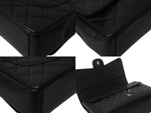 画像をギャラリービューアに読み込む, 極美品 CHANEL シャネル デカマトラッセ33 Wフラップ Wチェーン ショルダーバッグ 15番台 キャビアスキン ブラック シルバー金具 中古 4c070386