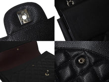 画像をギャラリービューアに読み込む, 極美品 CHANEL シャネル デカマトラッセ33 Wフラップ Wチェーン ショルダーバッグ 15番台 キャビアスキン ブラック シルバー金具 中古 4c070386