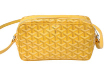 画像をギャラリービューアに読み込む, GOYARD ゴヤール カップヴェールPMバッグ ショルダーバッグ CAPVE2PMLTY08CL08P イエロー シルバー金具 PVC レザー 美品 中古 4c070387