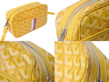 画像をギャラリービューアに読み込む, GOYARD ゴヤール カップヴェールPMバッグ ショルダーバッグ CAPVE2PMLTY08CL08P イエロー シルバー金具 PVC レザー 美品 中古 4c070387
