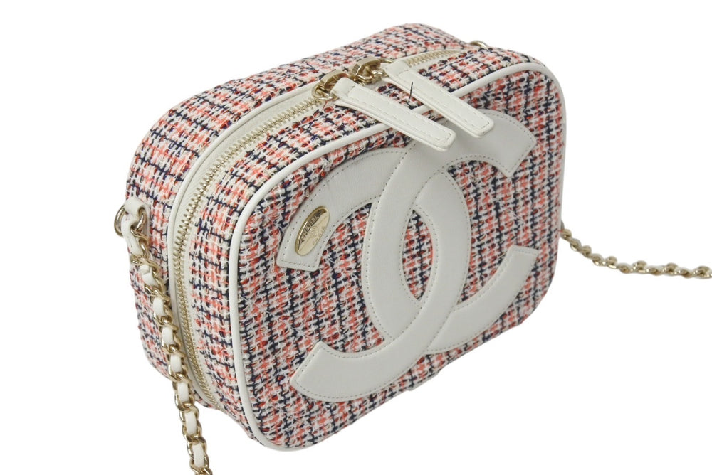 Very Good Condition CHANEL Camera Bag Chain Shoulder Bag AS0322 27th Series Coco Mark Multicolor Tweed Calfskin Used 4c070388