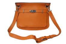 Load image into Gallery viewer, 極美品 HERMES エルメス ジプシエール34 ショルダーバッグ □Q刻 2013年 トリヨンクレマンス オレンジ シルバー金具 中古 4c070389