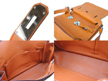 Load image into Gallery viewer, 極美品 HERMES エルメス ジプシエール34 ショルダーバッグ □Q刻 2013年 トリヨンクレマンス オレンジ シルバー金具 中古 4c070389