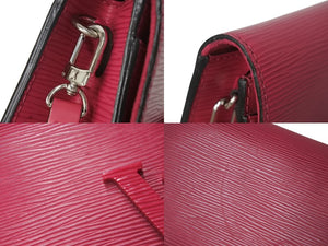 LOUIS VUITTON ルイヴィトン ポシェットルイーズPM ショルダーバッグ フランス製 カーフスキン ピンク シルバー金具 美品 中古 4c070390