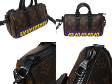 画像をギャラリービューアに読み込む, 極美品 LOUIS VUITTON ルイヴィトン キーポルXS ハンドバッグ M45788 モノグラムマカサー ブラック ブラウン パープル イエロー 中古 4c070391