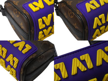 画像をギャラリービューアに読み込む, 極美品 LOUIS VUITTON ルイヴィトン キーポルXS ハンドバッグ M45788 モノグラムマカサー ブラック ブラウン パープル イエロー 中古 4c070391