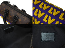 画像をギャラリービューアに読み込む, 極美品 LOUIS VUITTON ルイヴィトン キーポルXS ハンドバッグ M45788 モノグラムマカサー ブラック ブラウン パープル イエロー 中古 4c070391