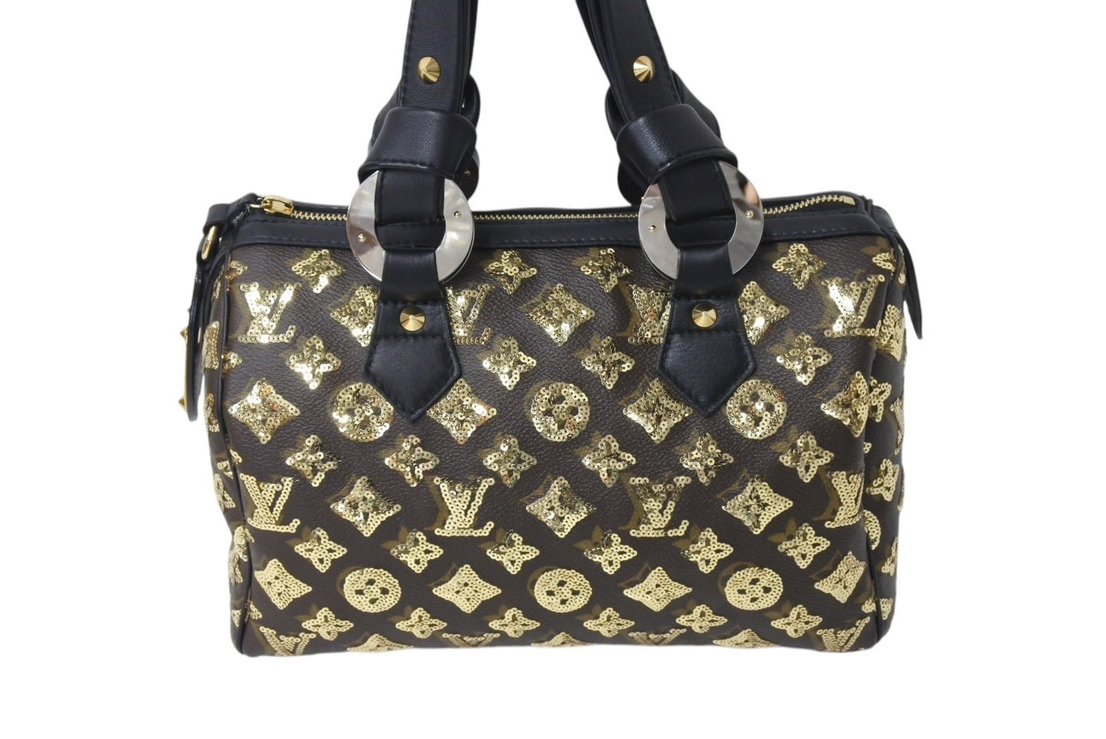 極美品 LOUIS VUITTON ルイヴィトン スピーディ30 ハンドバッグ M40244 モノグラム エクリプス オール PVC レザー  スパンコール 中古 4c070393 – Casanova Vintage