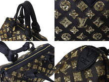 Load image into Gallery viewer, 極美品 LOUIS VUITTON ルイヴィトン スピーディ30 ハンドバッグ M40244 モノグラム エクリプス オール PVC レザー スパンコール 中古 4c070393