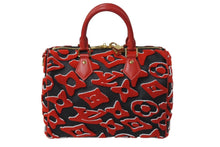 画像をギャラリービューアに読み込む, 極美品 LOUIS VUITTON × UF ルイヴィトン × ウルス フィッシャー スピーディバンドリエール25 ハンドバッグ M45552 レッド 中古 4c070394