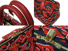 画像をギャラリービューアに読み込む, 極美品 LOUIS VUITTON × UF ルイヴィトン × ウルス フィッシャー スピーディバンドリエール25 ハンドバッグ M45552 レッド 中古 4c070394