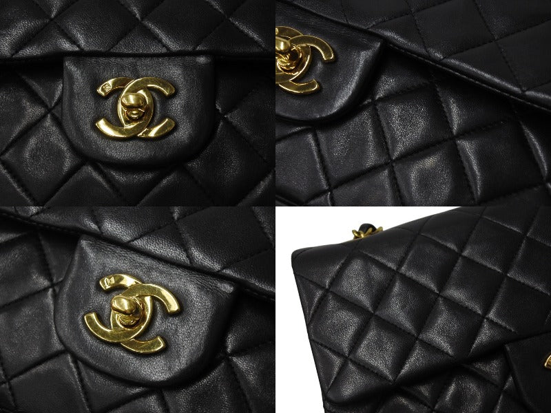 CHANEL シャネル マトラッセ23 Wフラップ ラムスキン 3番台 ブラック ゴールド金具 美品 中古 4c070398 – Casanova  Vintage