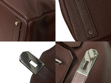 Load image into Gallery viewer, HERMES エルメス Haut a Courroies オータクロア55 ハンドバッグ フィヨルド ハバナ シルバー金具 ◻︎C刻印 美品 中古 4c070403