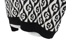 Load image into Gallery viewer, GUCCI グッチ Gランバス Vネック 長袖ニット CA37394 CA14517 テスート ウール ホワイト ブラック サイズXS 美品 中古 4c070410