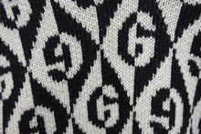 Load image into Gallery viewer, GUCCI グッチ Gランバス Vネック 長袖ニット CA37394 CA14517 テスート ウール ホワイト ブラック サイズXS 美品 中古 4c070410