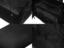 画像をギャラリービューアに読み込む, CHANEL シャネル バリビアリッツトートGM ココマーク 12番台 2008年 コーティングキャンバス ブラック シルバー 美品 中古 4c070423