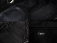 画像をギャラリービューアに読み込む, CHANEL シャネル バリビアリッツトートGM ココマーク 12番台 2008年 コーティングキャンバス ブラック シルバー 美品 中古 4c070423
