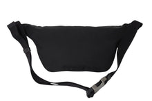画像をギャラリービューアに読み込む, PRADA プラダ ウエストバッグ ロゴプレート 2VL033 イタリア製 ナイロン レザー ブラック シルバー金具 美品 中古 4c070427
