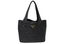 画像をギャラリービューアに読み込む, 新品同様 PRADA プラダ トートバッグ ハンドバッグ キルティング 1BG450 イタリア製 レザー ゴールド金具 中古 4c070432