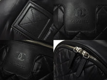 Load image into Gallery viewer, 極美品 CHANEL シャネル コココクーン リュック デイパック 26番台 2018年 ナイロン ブラック シルバー金具 中古 4c070434