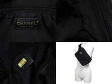 画像をギャラリービューアに読み込む, CHANEL シャネル ニュートラベルライン ウエストバッグ ショルダーバッグ ナイロン ブラック ゴールド金具 美品 中古 4c070438