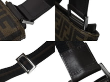 画像をギャラリービューアに読み込む, FENDI フェンディ ショルダーバッグ サコッシュ ズッカ柄 7VA247-B0W PVC レザー ブラウン シルバー金具 美品 中古 4c070440