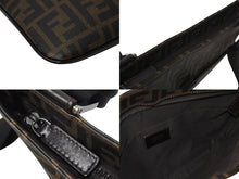 画像をギャラリービューアに読み込む, FENDI フェンディ ショルダーバッグ サコッシュ ズッカ柄 7VA247-B0W PVC レザー ブラウン シルバー金具 美品 中古 4c070440