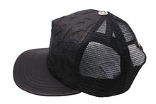 画像をギャラリービューアに読み込む, 極美品 CHROME HEARTS クロムハーツトラッカーキャップ クロスパッチ セメタリー クロスボール シルバー 925 ブラック 中古 4c070442