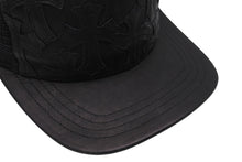 画像をギャラリービューアに読み込む, 極美品 CHROME HEARTS クロムハーツトラッカーキャップ クロスパッチ セメタリー クロスボール シルバー 925 ブラック 中古 4c070442