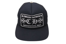 画像をギャラリービューアに読み込む, CHROME HEARTS クロムハーツトラッカーキャップ CHロゴ刺繍 クロスボール シルバー 925 ブラック 中古 美品 4c070444