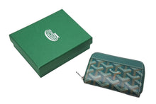 Load image into Gallery viewer, GOYARD ゴヤール マティニョンミニ コインケース グリーン ゴヤールディンキャンバス シルバー金具 美品 中古 4c070446