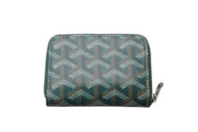 Load image into Gallery viewer, GOYARD ゴヤール マティニョンミニ コインケース グリーン ゴヤールディンキャンバス シルバー金具 美品 中古 4c070446