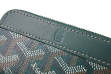 Load image into Gallery viewer, GOYARD ゴヤール マティニョンミニ コインケース グリーン ゴヤールディンキャンバス シルバー金具 美品 中古 4c070446