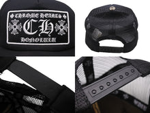 画像をギャラリービューアに読み込む, CHROME HEARTS クロムハーツトラッカーキャップ ホノルル限定 CHロゴ刺繍 クロスボール シルバー 925 ブラック 中古 美品 4c070448