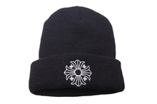画像をギャラリービューアに読み込む, Chrome Hearts クロムハーツ CH WOOL WATCH CAP ニット帽 帽子 CHプラス ウール ブラック ホワイト 美品 中古 4c070457