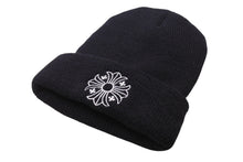 画像をギャラリービューアに読み込む, Chrome Hearts クロムハーツ CH WOOL WATCH CAP ニット帽 帽子 CHプラス ウール ブラック ホワイト 美品 中古 4c070457