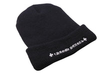 画像をギャラリービューアに読み込む, Chrome Hearts クロムハーツ CH WOOL WATCH CAP ニット帽 帽子 CHプラス ウール ブラック ホワイト 美品 中古 4c070457